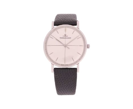 A Jaeger LeCoultre "crosshair" dial wristwatch, featuring a Swiss-made hand-wound movement in a steel case measuring 34mm wit