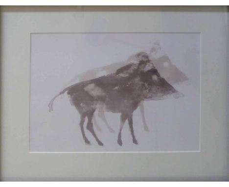 DAME ELISABETH FRINK 'Boar', print from Wild animals series, signed in the plate, 60cm x 45cm, framed. (Subject to ARR - plea
