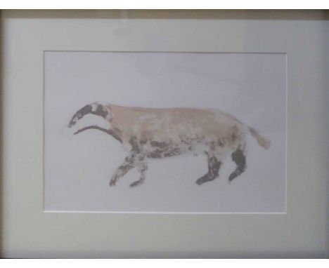 DAME ELISABETH FRINK 'Badger', print from Wild animals series, signed in the plate, 60cm x 45cm, framed. (Subject to ARR - pl
