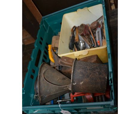 Tools - funnels, glue pot, vice, planes, etc