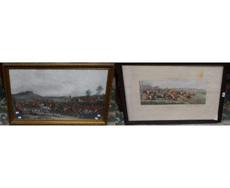 John Dean Paul, after, Leicestershire, A struggle for the start, shouldering each other crowding for a view, hand tinted engr