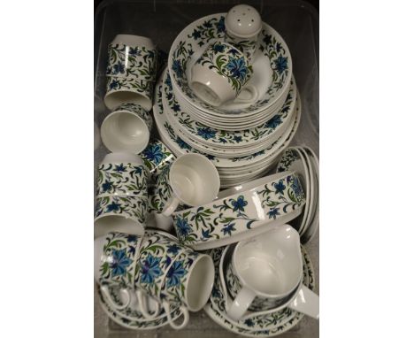 A Midwinter Spanish Garden six setting table service, designed by Jessie Tait, qty