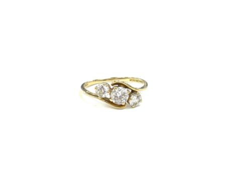 Ladies hallmarked 14ct gold stone set dress ring, ring size  N/O, overall weight 1.7g