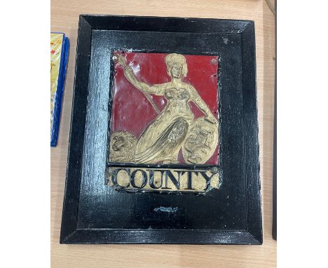Vintage framed Country wall plaque measures approximately 13 inches tall 10.5 inches wide