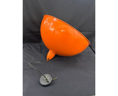 One extra large orange dome ceiling light measures approx 21 inches diameter