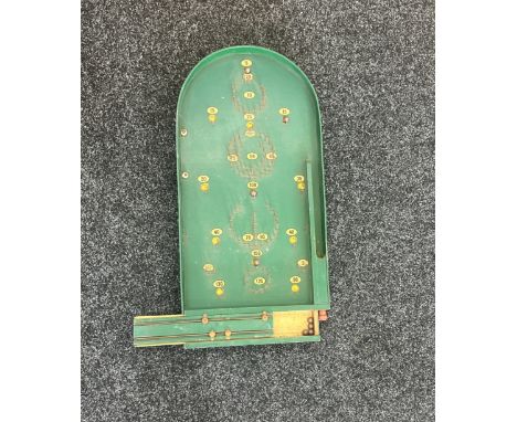Vintage pin ball board, overall height 26 inches
