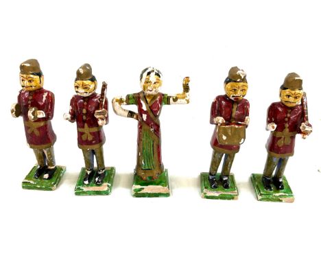 Set of vintage carved figures 