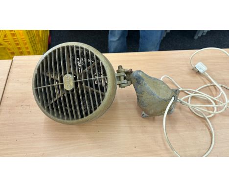 Vintage industrial GEC wall fan, working order 