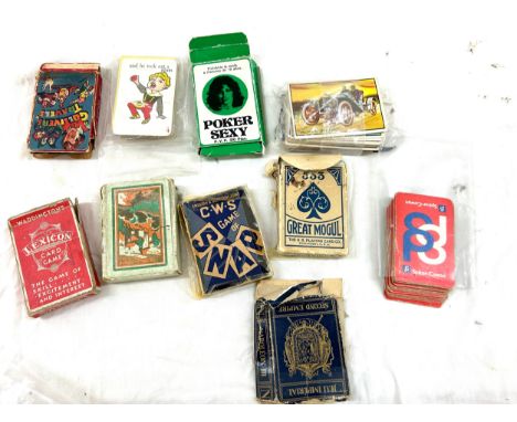 Large selection of vintage and later playing cards 