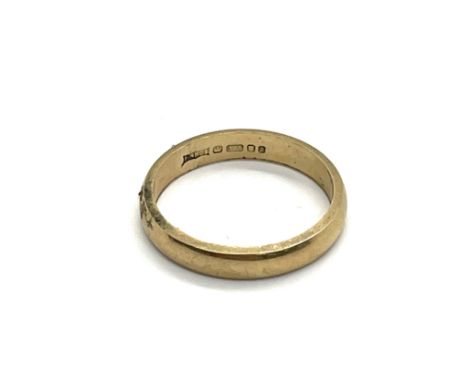 Ladies 9ct gold wedding band, ring size I/J, total weight 1.8