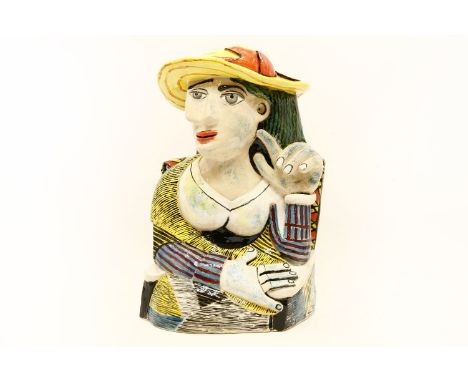 After Picasso, a Modernist ceramic sculpture of Dora Maar, height 38cm