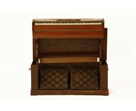 A Young & Co four octave harmonium in chest