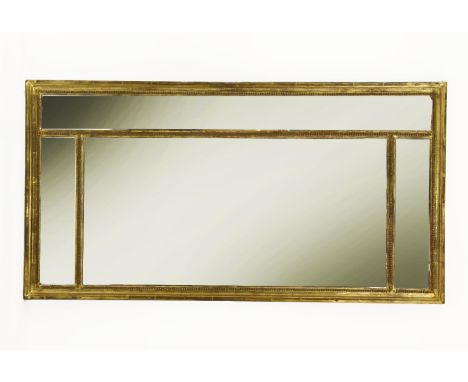An 18th century gilt framed mirror, with replacement mirror plates, the original plates included