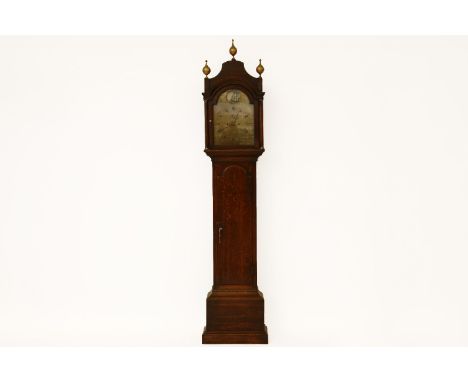 A 19th century longcase clock, the arched brass dial signed Jacob Mickelfield, Southminster, Essex, rocking ship in arch, 226