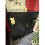 Armoire 2-portes en Métal, 42'' x 36'' x 18'', Noire