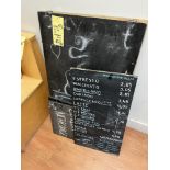 LOT: (5) Tableaux Noirs Variés