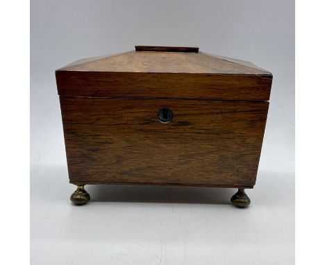 A Mahogany tea caddy