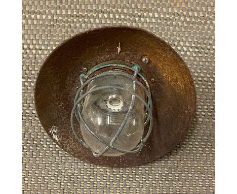An Industrial ceiling lamp.