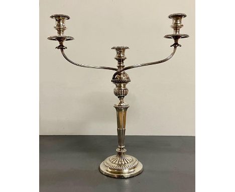 A Three light silver plated candelabra probably 1870's/1880's. 