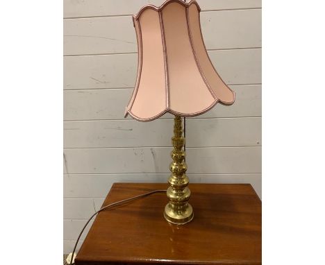 A Brass table lamp.