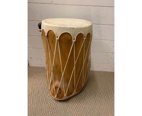A native drum with stick (H52cm W35cm)