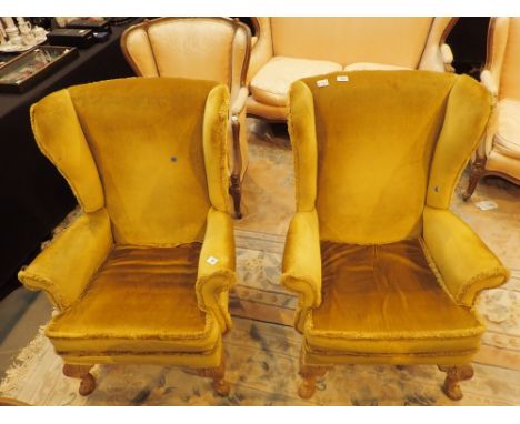 Pair of vintage Parker Knoll wingback armchairs