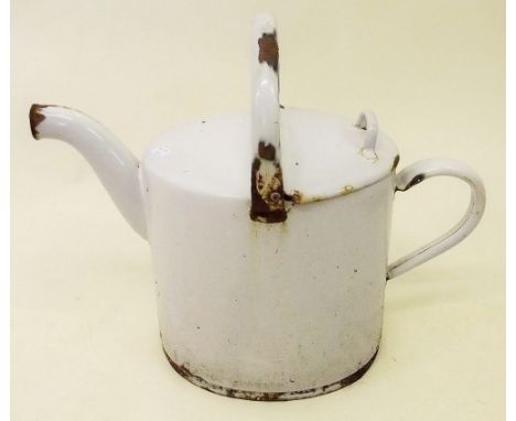 A French enamel hot water can 