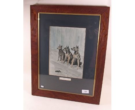 A Louis Wain print of dogs 'As Innocent at Babes'