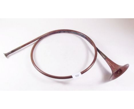 A copper hunting horn
