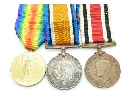 British Army WWI medals comprising War Medal and Victory Medal named to 21232 A/Cpl S Underwood, Oxfordshire &amp; Buckingham