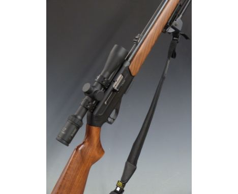 CZ 512 .22 semi-automatic rifle with semi-pistol grip, folding bi-pod, sling, Burris E1 Fullfield 3-9x40 scope, sound moderat