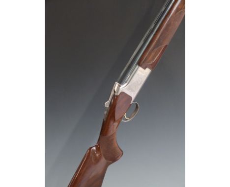 Cased Browning 525&nbsp;12 bore over and under ejector shotgun with engraved lock, trigger guard and underside, chequered sem