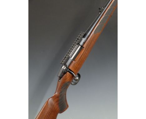 CZ model 577 .308 semi-automatic with chequered semi-pistol grip and forend, adjustable trigger, scope mount, 15 shot magazin