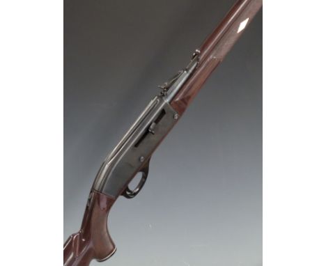 Remington Nylon 66 .22LR rifle with chequered semi-pistol grip and forend, inlaid diamond, black tipped forend, sound moderat