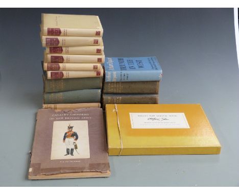 Fifteen of military related books including Desert Rat Sketch Book, two volumes of War Memoirs of Davis Lloyd George, Churchi