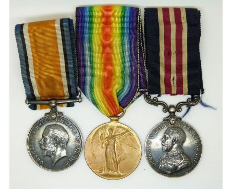 British Army WWI Royal Artillery Military Medal Group named to 7868 Gunner W Meakin, RA together with his&nbsp;War Medal and 