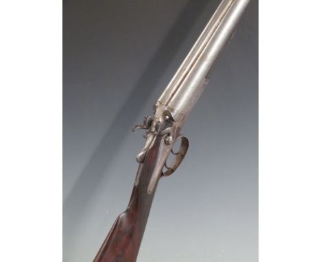 Veisey & Son 12 bore side by side hammer action shotgun with named and engraved lock, engraved hammers, trigger guard, unders