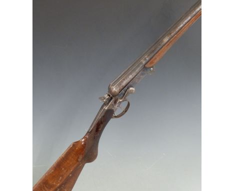El Chimbo Spanish .410 side by side hammer action shotgun with chequered semi-pistol grip and forend, double trigger and 28 i