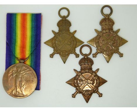 Royal Navy WWI medals comprising three 1914/15 Stars named to 110988 R N Spencer RN, 1415 F Newton RNR and 7149 F Walker RNR 