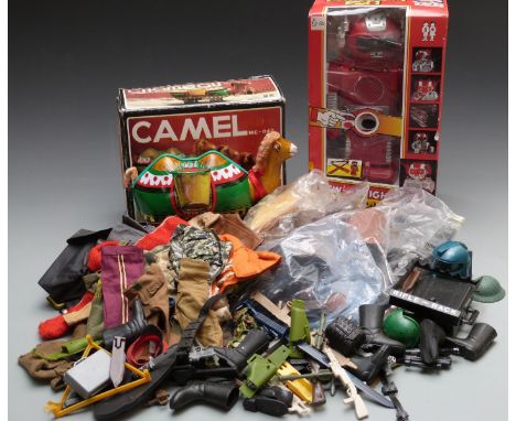 New Bright Sonic Sam battery operated robot and a battery operated Camel Me-842 both in original boxes together with various 