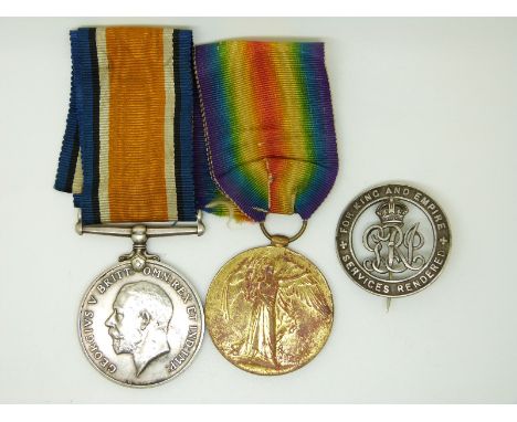 British Army WWI medals comprising War Medal and Victory Medal named to 28983 Pte E Barnard, Gloucestershire Regiment, with s