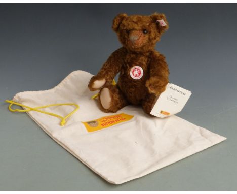 Steiff Teddy bear Classic with brown mohair, 28cm tall, limited edition 4047, in original bag.&nbsp;