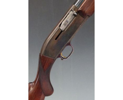 Browning 12 bore three shot semi automatic shotgun with chequered semi-pistol grip and forend, vented top rib and 25.5 inch b
