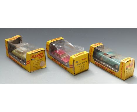 Three Dinky Toys diecast model vehicles comprising Rolls Royce Silver Cloud Mark III, 127, Vauxhall Victor 101, 151 and Citro