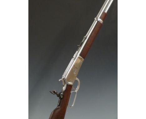 Rossi .38./357 Winchester style underlever action rifle with peep sights and 20 inch barrel, overall length 94cm, serial numb