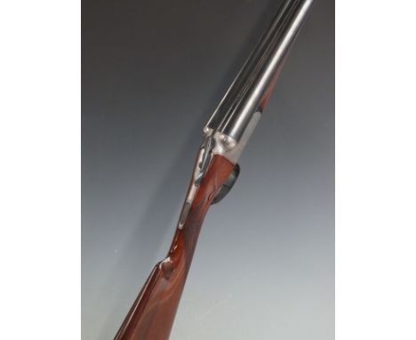 Army &amp; Navy CSL 12 bore side by side shotgun with named and engraved lock, border engraved trigger guard, underside and t