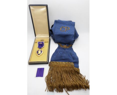 Purple Heart medal and sash&nbsp;