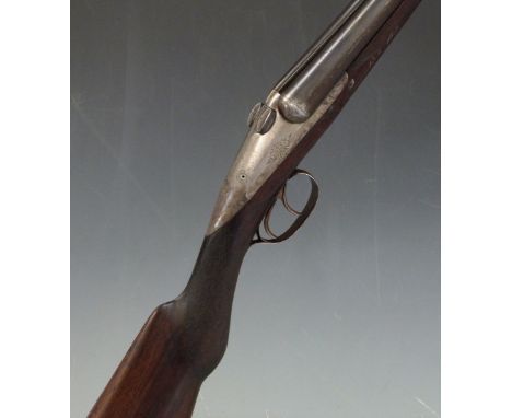 Charlin Darne 12 bore side by side shotgun with engraved sliding action and trigger guard, chequered semi-pistol grip and for