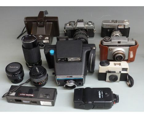 Cameras to include Minolta XG-M with Minolta 28mm 1:2.8, Sigma 1:3.5-4.5 28-70mm&nbsp; and Tokina 80-200mm 1:4.5 lenses, Pola