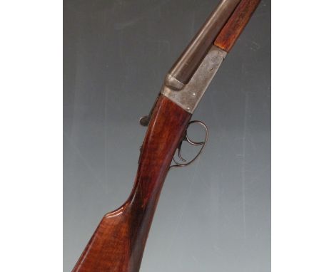 Gunmark Kestrel 12 bore side by side shotgun with named and engraved lock, engraved trigger guard, underside and top plate, c